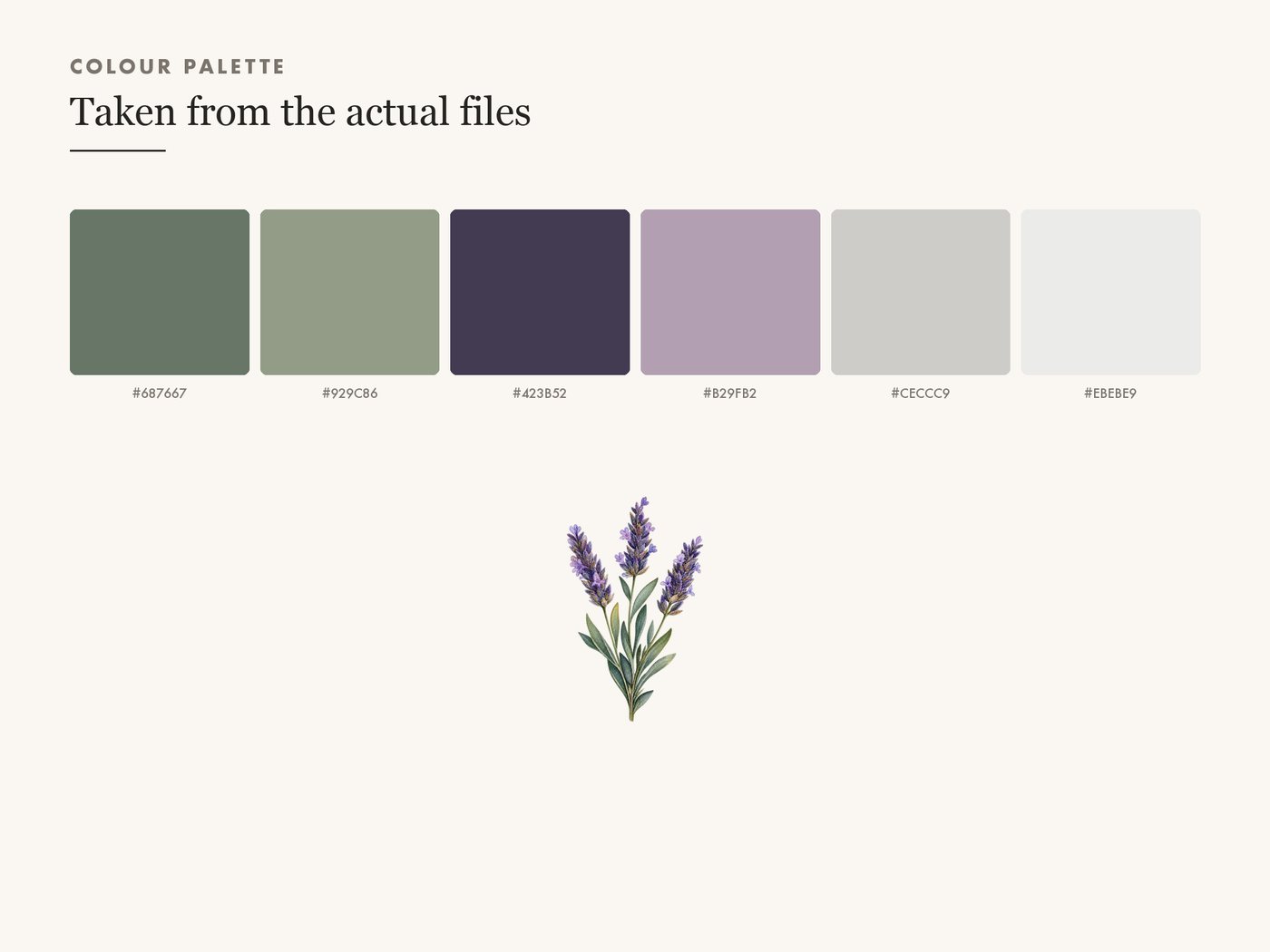 Lavender Sprig Clipart PNG Transparent Botanical — colour palette