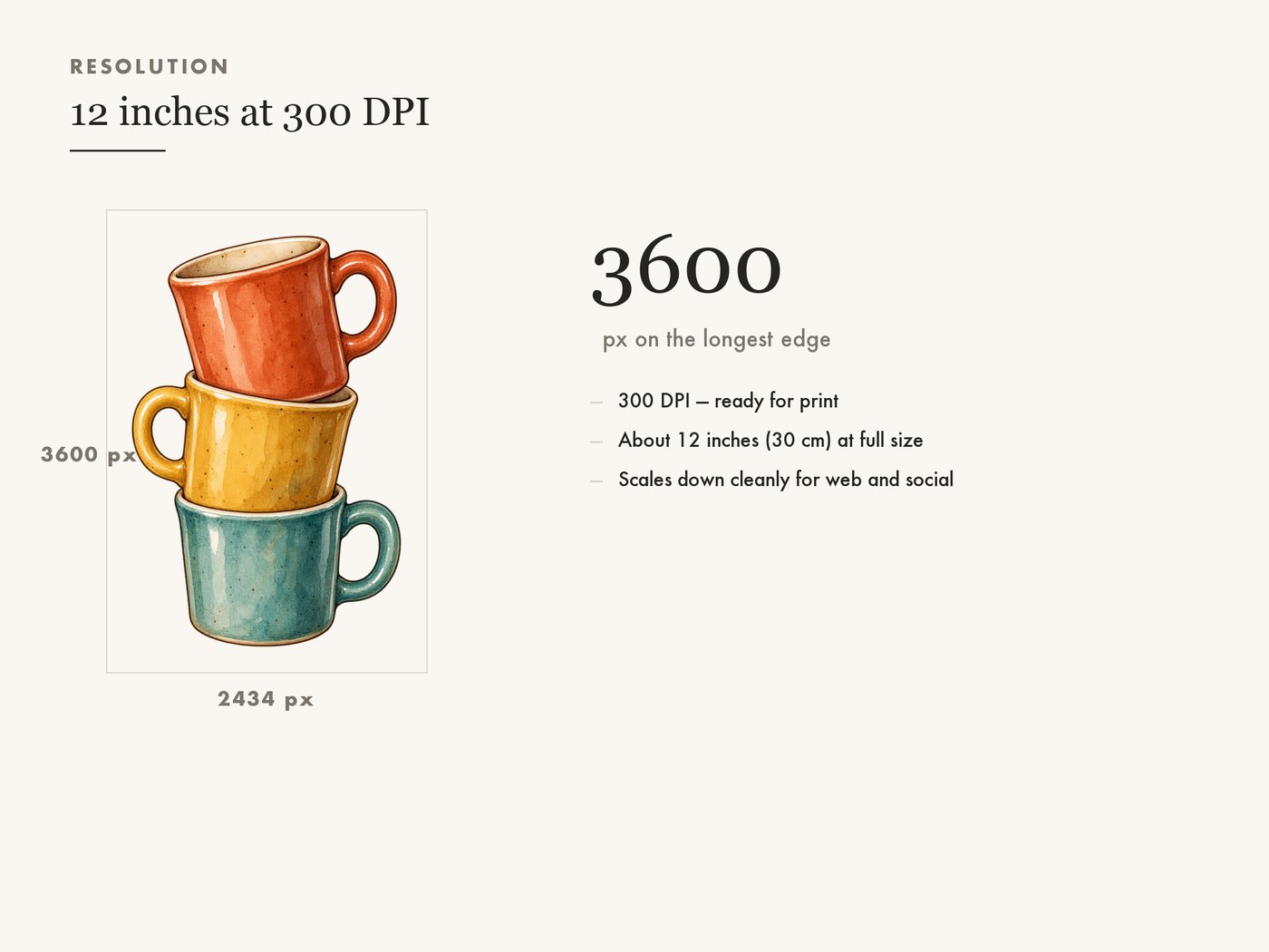 Diner Mug Stack PNG Clipart, Retro Coffee Illustration — resolution