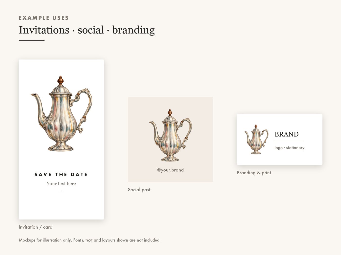 Vintage Silver Coffee Pot Clipart, Transparent PNG — use cases