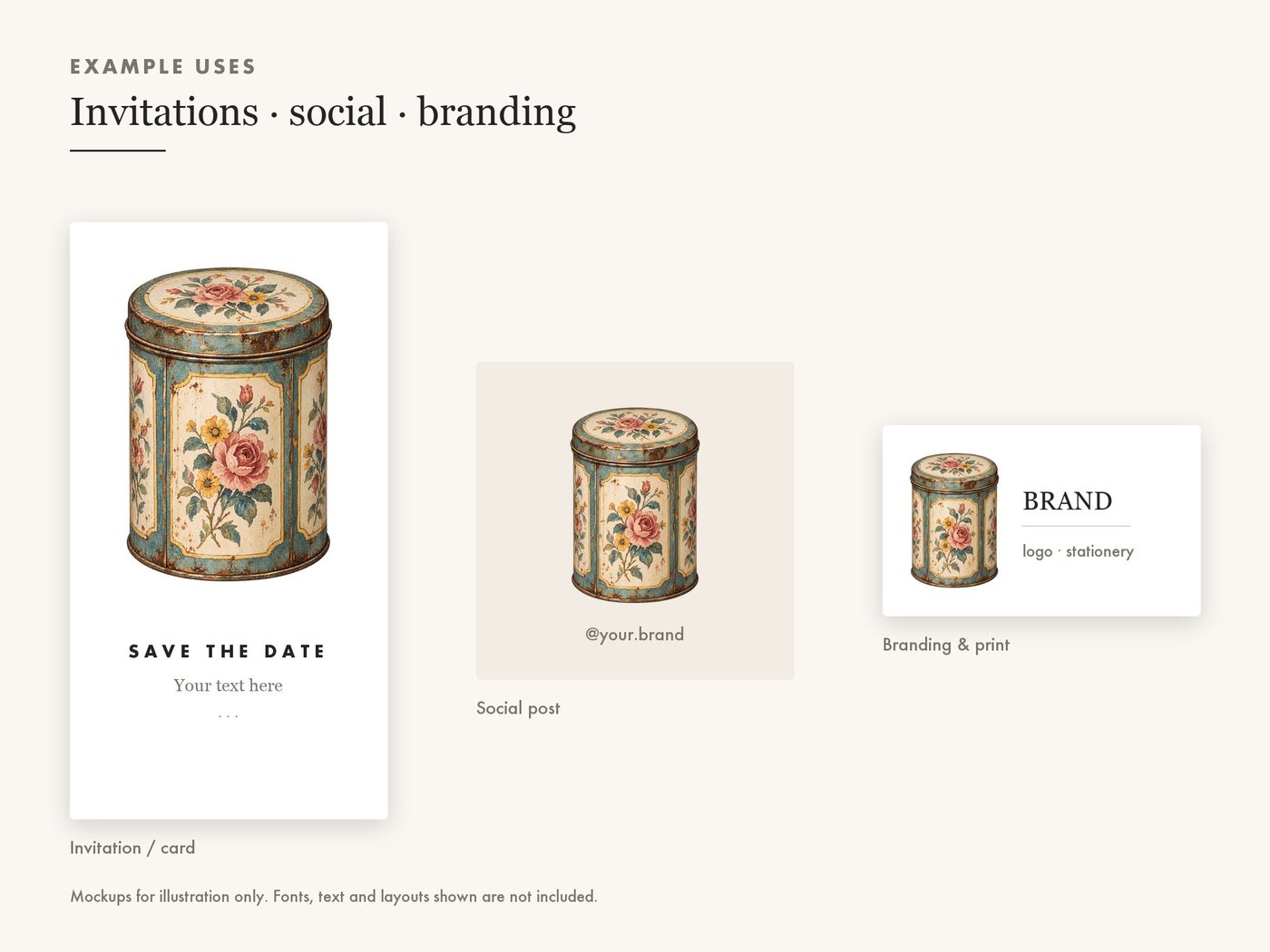 Tin Coffee Canister Clipart PNG, Vintage Kitchen Illustration — use cases